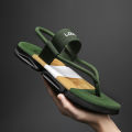 Men's Flip Flops Summer New Sandals Dual-Use Outdoor Casual Beach Shoes Men's Foreign Trade Slippers Men's Platform Non-Slip.