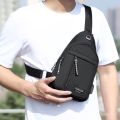 Follow my shop minus 2 RM Beg galas lelaki USB interface small backpack man bag Leisure Sports Chest Bag Shoulder Messenger Bag. 
