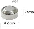 Alkaline Button Cell Battery AG4/LR626W > 10 Piece (Best for Watch).