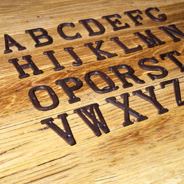 Retro%20Style%20Groceries%20Cast%20Metal%20Creative%20Diy%20House%20Doorplate%20Letter%20Symbol%20-%20Image%202
