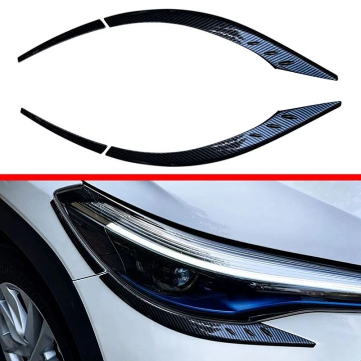 Carbon Fiber Headlight Eyebrows/Eyelid Cover for Toyota Corolla Cross 🚗 ...
