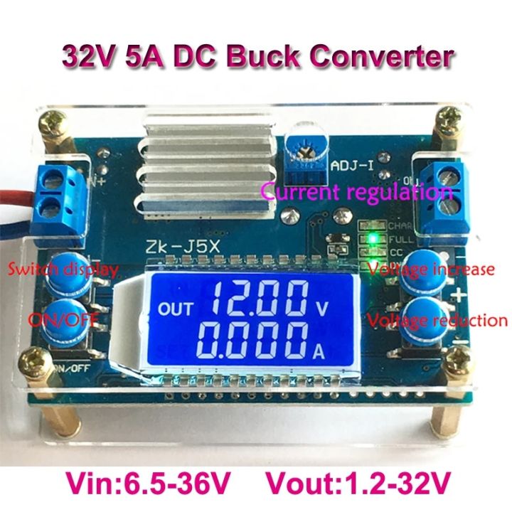 32V 5A DC DC Buck Converter CC CV Variable DC Power Supply Module 1.2 ...