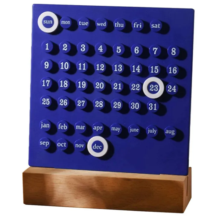 Wooden%20Desk%20Calendar%20Perpetual%20Calendar%20Retro%20Home%20Unique%20Gifts,Month%20Date%20Display,%20Desk%20Decorations%20for%20Office%2013.5%20X%2018cm%20Pink%20-%20Image%202
