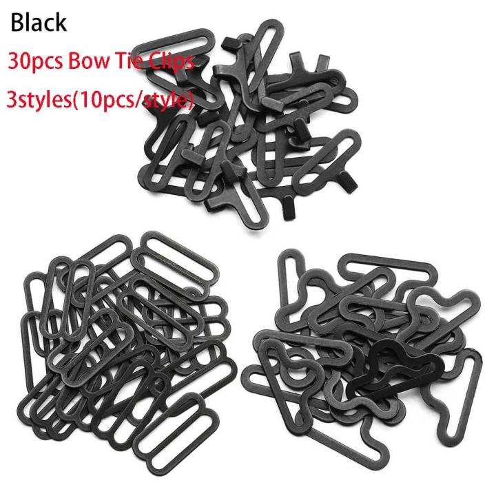 30pcs/SET Men's Fashion diy craft Shoulder strap necktie strap Sling buckle cravat clip bow tie