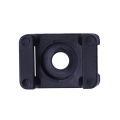 Screw Bracket Mount Saddles Bases Cable Tie Bracket 23mmx16mm 30 Units Black.