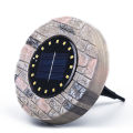 16 LED Solar Powered Lights Outdoor Ground Lights IP68 Waterproof Solar LED Garden Decorational Light 11.6 x 2.3 x 11.6CM -- Warm Light / White Light.