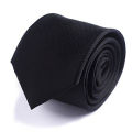 Black New Mens Solid Color Black Ties. 