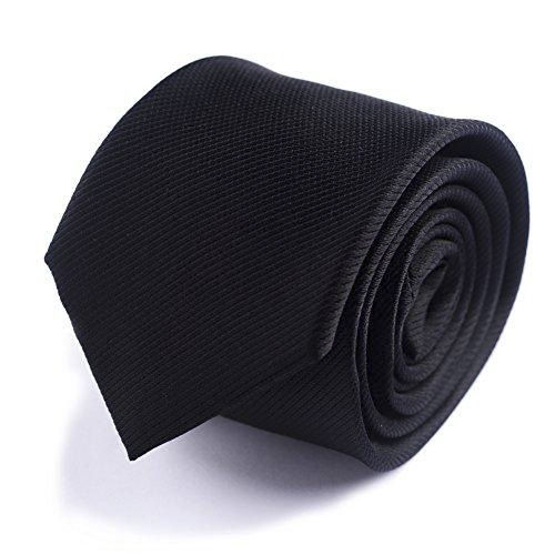 Black%20New%20Mens%20Solid%20Color%20Black%20Ties%20-%20Image%204