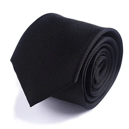 Black%20New%20Mens%20Solid%20Color%20Black%20Ties%20-%20Image%204