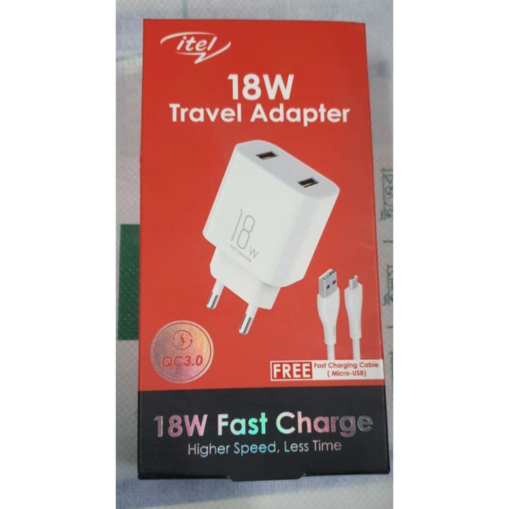 itel 18 what fast charger  (type - c- cable )