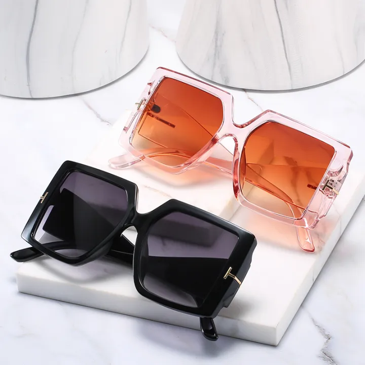 (New)%20Quare%20unglae%20Woman%20Black%20Overized%20A%20Glae%20Female%20Retro%20Vintage%20Big%20Frame%20Gradient%20Mirror%20Lunette%20De%20oleil%20Femme%20-%20Image%202