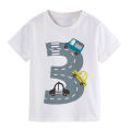 2022 Baby Kids Cartoon Car Birthday Number Print T Shirt Children Birthday Gift T-shirts Boy Girl Funny Tshirt Present 2-9 Years. 