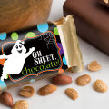 5 Sheets Halloween Candy Bar Labels,Oh Sheet Ghost, Pumpkin Mini Candy Bar Wrappers Chocolates Bar Stickers Halloween Decoration.