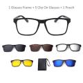 6 in 1 Magnetic Clip Polarized UV Protection Sunglasses - Sun Glass For Men - Sunglasses For Men - চশমা ছেলেদের - Sun Glass For Men - Sun Glass For Men. 