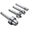 4pcs MT1 Wood Lathe And Drive Spur Cup MT1 Arbor with Wooden Case. 