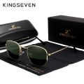 KINGSEVEN Classic Designer Round Sun glasses Female Retro Reflective Sunglasses Men Round Polarized Eyewear Oculos De Sol gafas.