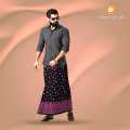 AMANAT SHAH LUNGI FOR MEN - LINEN BATIK PRINT LUNGI STITCHED (5 HAND) LILEN LUNGI FOR MEN. 