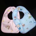 3 Pcs Combo Fashionable Cotton Bibs For Baby (Pink,Blue,Yellow). 