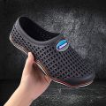 Hole Shoes Men's Summer Platform Beach Shoes Breathable Closed Toe Sandals Plastic Net Lovers Shoes Non-Slip Cover Closed-Toe Slippers. 