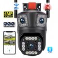 V380 Pro Wifi Camera REAL THREE CAMERA Three Lens MOBILE THREE SCREEN Two Way Audio Ptz Outdoor Security Network Three Screens IP Wireless Surveillance Camera OUT DOOR NIGHT VISION. 