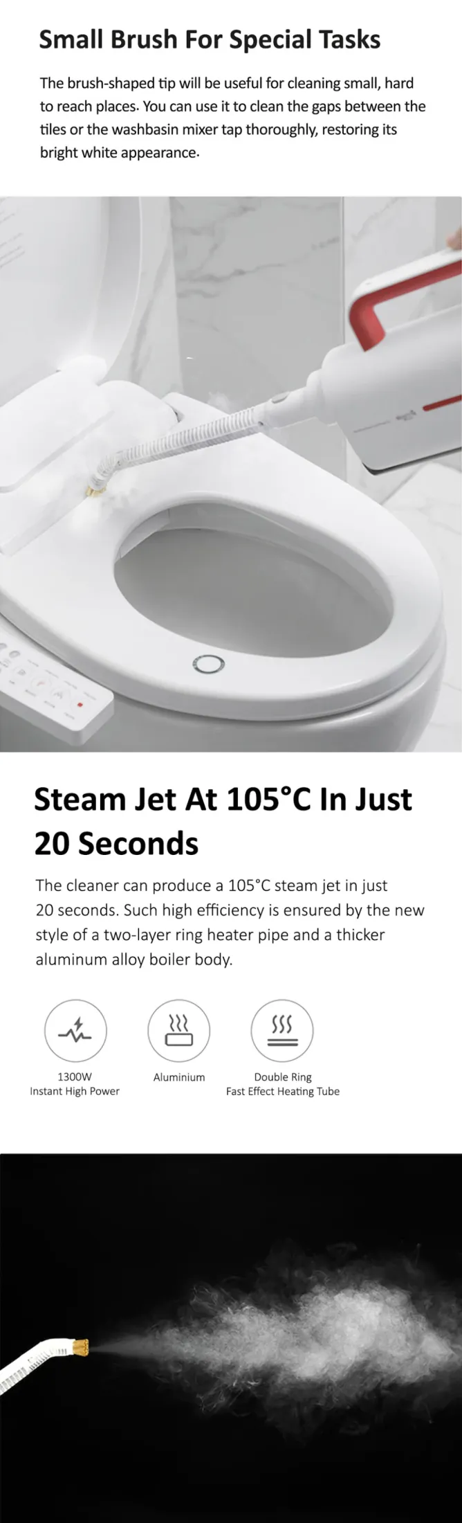 Xiaomi Deerma DEM-ZQ610 Multifunctional Handheld Steam Cleaner
