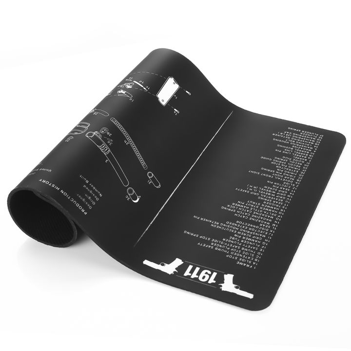 Glock%201911%20P220%20P226%20P229%20XD%20Beretta92-II%20SmithWessomMP%20BrowningHi-Power%20Cleaning%20Rubber%20Mat%2017"x11"%20With%20Parts%20Diagram%20and%20Instructions%20Armorers%20Bench%20Mat%20Mouse%20Pad%20-%20Image%206