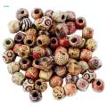 8x 100 Pieces 12mm Mixed Round Wooden Beads for Jewelry Making Loose Spacer Charms. 