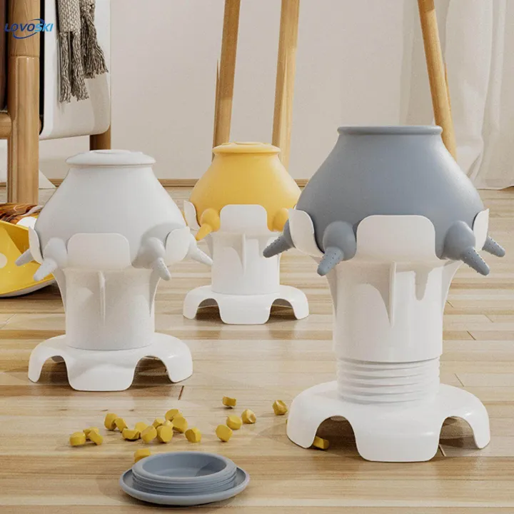 Pet%20Milk%20Bowl%20Pets%20Nursing%20Bottle%20Anti%20Choking%205%20Nozzles%20Nursing%20Station%20Gray%20Hollow%20Base%20-%20Image%209