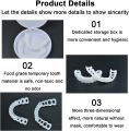 Silicone Upper/Lower False Teeth Perfect Laugh Veneers Dentures Paste Oral Hygiene Tools Teeth Instant Smile Teeth Cosmetic Lateil. 