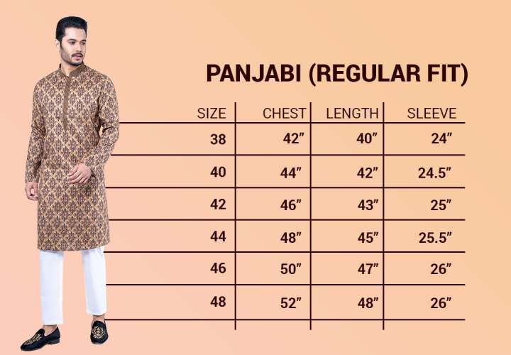 Lubnan%20Mens%20Orange%20Color%20Indian%20Cotton%20Regular%20Fit%20Panjabi%20-%20Image%204
