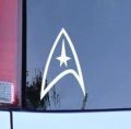 Sunset Graphics Decals Star Trek Federation Logo Vinyl Decal - White Window Sticker 10*15cm.