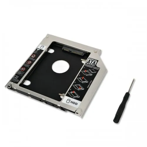 Laptop%20DVD%20to%202nd%20SSD/HDD%20Caddy%20Hard%20Drive%20Enclosures%20Size%2012.7mm%20-Black%20-%20Image%203