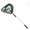 【Lejia】1 pcs Integrated aluminum triangle net with dense mesh Landing Net Fishing black. 