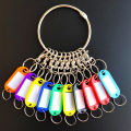 Stainless steel keychain management plate easy to pick lobster buckle hook mark classification card hand-held landlord big key ring.