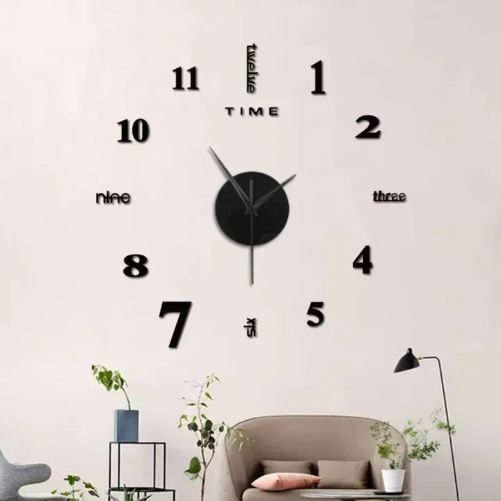Frameless%20DIY%20Wall%20Mute%20Clock%203D%20Mirror%20Surface%20Sticker%20Home%20Office%20Decor%2012-hour%20Display%20Wall%20Clock%20With%20Time%20Mark%2050x50%20CM%20-%20Image%202