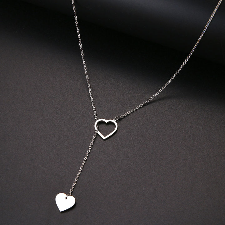 %E3%80%90Daily%20Necessities%20For%20Anyone%20Store%E3%80%91Long%20Pendant%20Heart-Shaped%20Pendants%20For%20Women%20Design%20Necklace%20Stylish%20Stainless%20Steel%20Jewelry%20Party%20Gift%20-%20Image%205