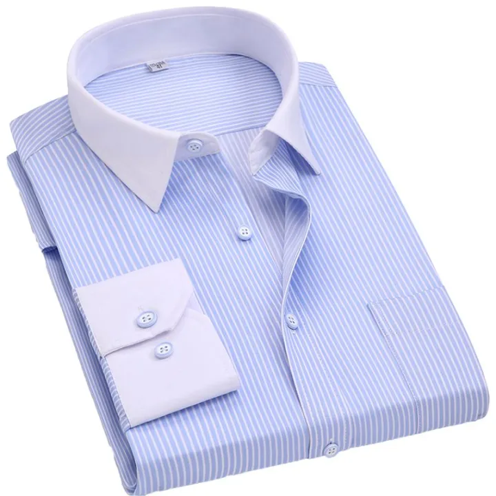 Men's%20Long-Sleeved%20Shirt%20White%20Collar%20Blue%20Striped%20Business%20Formal%20Wear%20Bank%20Work%20Clothes%20Work%20Work%20Clothes%20Non-Ironing%20Shirt%20Men's%20Long-Sleeved%20Shirt%20-%20Image%207