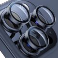 WSKEN For apple iPhone 15 Pro/ apple iPhone 15 Pro Max Camera Lens Protector Shatterproof 9H Tempered Glass Camera Screen Protector Metal Ring Cover Film Accessories Black Titanium, White Titanium, Blue Titanium, Natural Titanium.