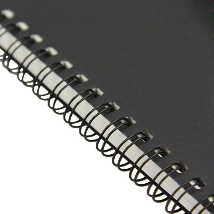 Papertree%20Dotted%20Spiral%20%20Notebook%20Black%20Cover%20off%20white%20Paper%20Wirebound%20-%20Image%203