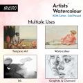 BRUSTRO Artist 100% Cotton Watercolour Pad Cold Pressed 300 GSM A4-12 Sheets. 