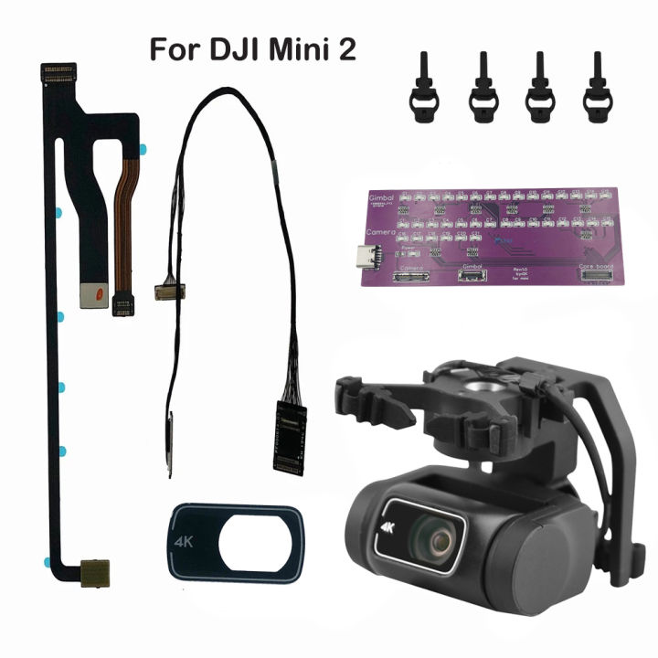 Genuine Gimbal Camera for DJI MINI 2 3 in 1 Flexible Flat Cable PTZ Wire Test Tool Empty Gimbal Rubber Lens Glass Cap Cover