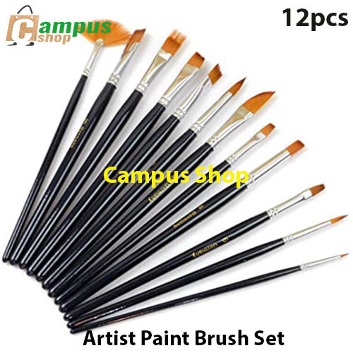 12pcs%20Artist%20Paint%20Brush%20Set%20Watercolour%20Acrylic%20Nylon%20Hair%20Painting%20Supply%20-%20Image%202