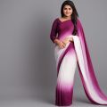 Trendy and Fashionable Georgette Digital Printed Rainbow Saree . saree with unstitched Blouse  pcs for women. 