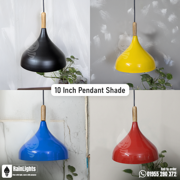 10 inch Pendant lamp shade | Colorful lamp shades | Aluminum body | Glossy color finish | 4 colors