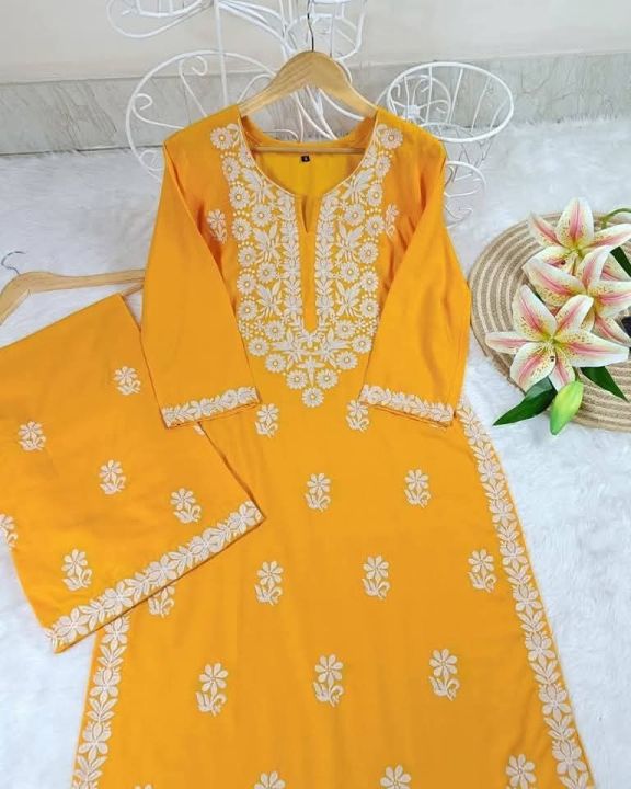 Women's%20Linen%20Embroidery%20Ready%20Made%202%20Piece%20Shalwar%20Kameez%20Stylish%20Kurti%20Set%20-%20Image%205
