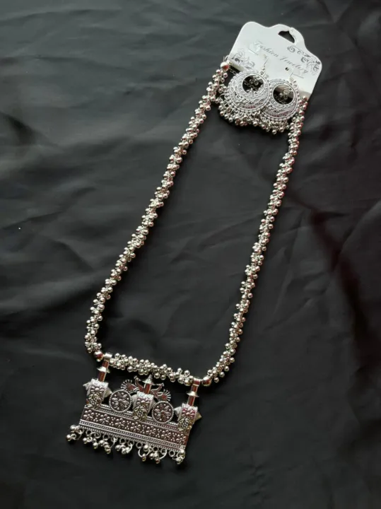 Oxidized%20German%20Silver%20New%20Necklace%20Set%20for%20Women%20and%20Girls%20-%20Necklace%20For%20Girls%20-%20Image%202
