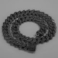 [ New ] Xuan Di Men's Necklace 15mm Exaggerated Diamond Geometric Hipster Hip Hop Ear Accessories Daikin Chain Necklace. 