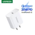 UGREEN PD Charger 30W Quick Charge 4.0 3.0 QC USB Type C Fast Charger for Surface go iphone SE 2 iPhone 11 11 Pro 11 Pro Max Xr X Xs Xs Max 8 Macbook Phone QC4.0 QC3.0 PD for Huawei Samsung.