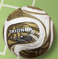 FOOTBALL FIFA World cup - 2026 Sports Match Quality Football is white in color with an Excellent graphics Ball Size 5 Trionda Model-3 GOLDEN COLOUR.