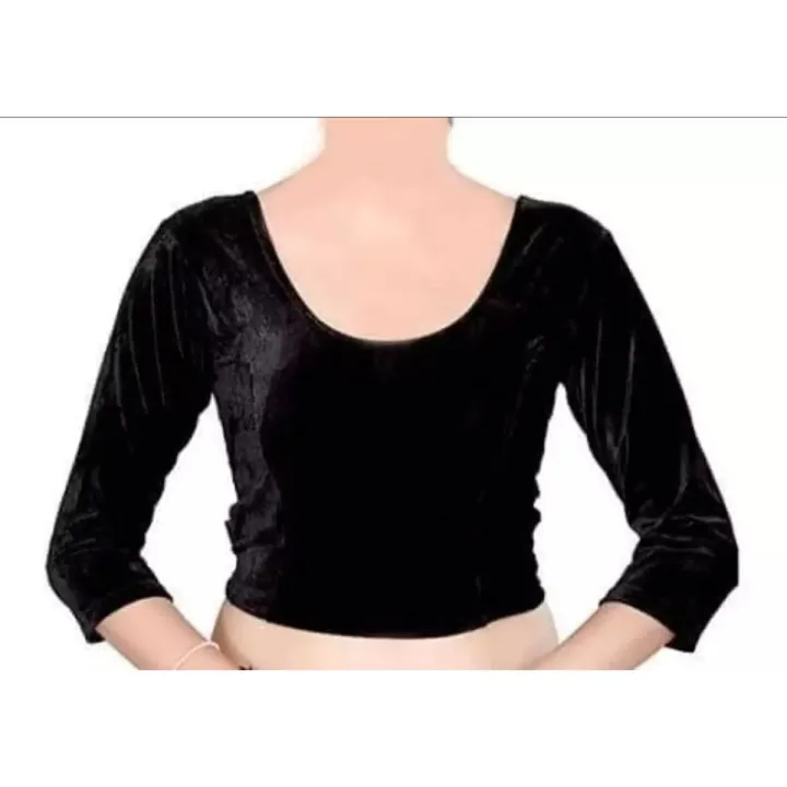 Velvet%20Blouses%20Best%20Qualityfull%20Three%20Quarter%20Sleeves%20For%20Women.%20-%20Image%204